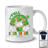 Personalized Full Of Shenanigans; Lovely St. Patrick's Day Three Persian Cat Rainbow; Family T-Shirt