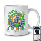 Personalized Full Of Shenanigans; Lovely St. Patrick's Day Three Russian Blue Cat Rainbow; Family T-Shirt
