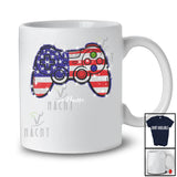 Personalized Game Controller American Flag; Awesome 4th Of July Gaming; Custom Name Gamer T-Shirt