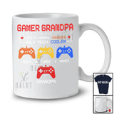 Personalized Gamer Grandpa Much Cooler; Amazing Father's Day Custom Name Grandkids Gaming T-Shirt