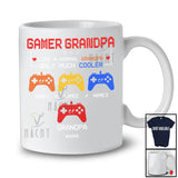 Personalized Gamer Grandpa Much Cooler; Proud Father's Day Custom Name Family; Gaming T-Shirt