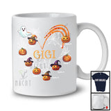 Personalized Gigi, Lovely Halloween Pumpkin As Heart Shape, Grandson Granddaughter Custom Name T-Shirt