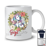 Personalized Gigicorn; Lovely Mother's Day Flowers Custom Name Gigi And Baby Unicorn; Family T-Shirt