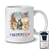 Personalized Girl Who is A Patriotic; Proud 4th Of July Custom Name Western Cowgirl; Patriotic T-Shirt