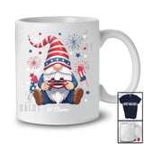 Personalized Gnome Gaming; Lovely 4th Of July Gnome Game Controller; Custom Name Gamer T-Shirt