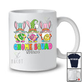 Personalized Gnome Squad; Lovely Easter Three Gnomes; Custom Name Eggs Hunting T-Shirt