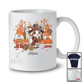 Personalized Gnomes And Goat; Lovely Thanksgiving Fall Sunflower; Custom Name Farmer Farm T-Shirt