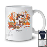 Personalized Gnomes And Goose; Lovely Thanksgiving Fall Sunflower; Custom Name Farmer Farm T-Shirt