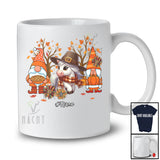 Personalized Gnomes And Horse; Lovely Thanksgiving Fall Sunflower; Custom Name Farmer Farm T-Shirt