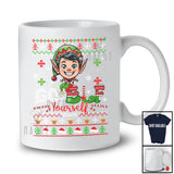 Personalized Go Elf Yourself; Amusing Christmas Sweater Naughty Elf; Custom Name Family T-Shirt