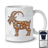 Personalized Goat Skull Pumpkin Shape; Humorous Custom Name Goat; Farm Farmer T-Shirt