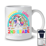 Personalized Goodbye 1st Hello 2nd Grade; Lovely Last Day Of School Custom Name Unicorn; Rainbow T-Shirt