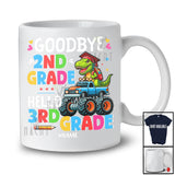 Personalized Goodbye 2nd Grade Hello 3rd Grade; Joyful Graduate Custom Name T-Rex Monster Truck T-Shirt
