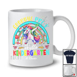 Personalized Goodbye Pre-K Hello Kindergarten; Lovely Last Day Of School Custom Name Unicorn T-Shirt