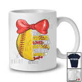 Personalized Grandma Loves Her Softball Girl; Happy Mother's Day Softball Player, Custom Name Family T-Shirt