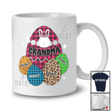 Personalized Grandma; Amazing Easter Bunny Leopard Plaid Eggs; Custom Name Family T-Shirt