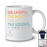 Personalized Grandpa Man Myth The Legend; Proud Father's Day Vintage; Custom Name Family T-Shirt