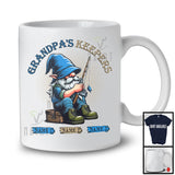 Personalized Grandpa's Keepers, Lovely Father's Day Fishing Gnome, Custom 3 Name Family T-Shirt