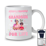 Personalized Groovy Asshole Grandma Smartass Grandson; Amazing Mother's Day Custom Name Family T-Shirt