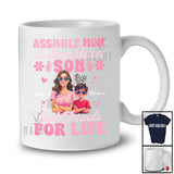 Personalized Groovy Asshole Mom Smartass Son; Amazing Mother's Day Custom Name Family T-Shirt