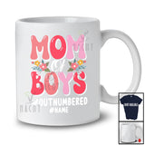 Personalized Groovy Mom of Boys; Joyful Mother's Day Custom Name Mom Sons; Family Proud T-Shirt