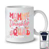 Personalized Groovy Mommy Daughter Squad; Adorable Mother's Day Flowers; Custom Name Family T-Shirt