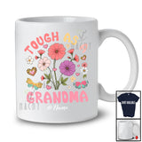 Personalized Groovy Tough As A Grandma; Awesome Mother's Day Flowers; Custom Name Family T-Shirt