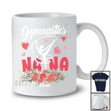 Personalized Gymnastics Nana; Amazing Mother's Day Gymnast Hearts; Custom Name Family T-Shirt