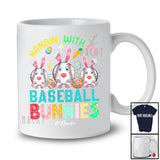 Personalized Hangin' With My Baseball Bunnies; Joyful Easter Bunny Custom Name Sport Player T-Shirt