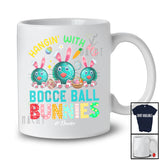 Personalized Hangin' With My Bocce Ball Bunnies; Joyful Easter Bunny Custom Name Sport Player T-Shirt