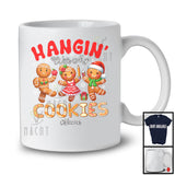 Personalized Hangin' With My Cookies; Fantastic Christmas Custom Name 3 Gingerbreads; Family T-Shirt