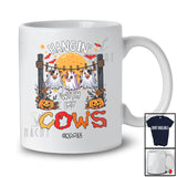 Personalized Hangin' With My Cows; Scary Halloween Three Boo Ghosts; Custom Name Farmer T-Shirt