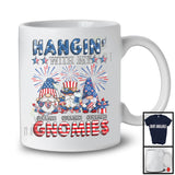 Personalized Hangin' With My Gnomies, Proud 4th Of July Custom Name Three Gnomes, Patriotic T-Shirt