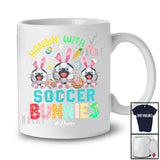 Personalized Hangin' With My Soccer Bunnies; Joyful Easter Bunny Custom Name Sport Player T-Shirt