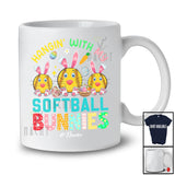 Personalized Hangin' With My Softball Bunnies; Joyful Easter Bunny Custom Name Sport Player T-Shirt