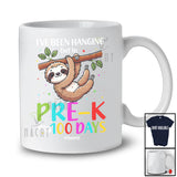 Personalized Hanging Out In Pre-K For 100 Days; Adorable Sloth Custom Name Students T-Shirt