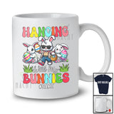 Personalized Hanging With My Bunnies; Amazing Easter Custom Name Three Bunnies; Eggs Hunt T-Shirt