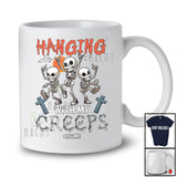 Personalized Hanging With My Creeps; Amazing Halloween Horror Skeleton Lover; Custom Name Family T-Shirt