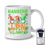 Personalized Hanging With My LPN Crew; Proud St. Patrick's Day Three Gnomes; Custom Name Nurse T-Shirt
