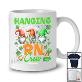 Personalized Hanging With My RN Crew; Proud St. Patrick's Day Three Gnomes; Custom Name Nurse T-Shirt