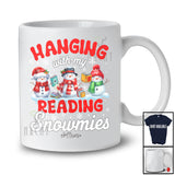Personalized Hanging With My Reading Snowmies; Amusing Christmas Snowman; Custom Name Teacher T-Shirt