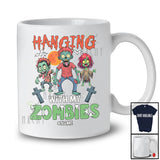 Personalized Hanging With My Zombies; Amazing Halloween Horror Zombie; Custom Name Family T-Shirt