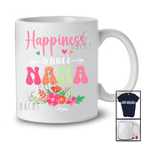 Personalized Happiness Is Being A Nana; Amazing Mother's Day Flowers Floral; Custom Name Family T-Shirt