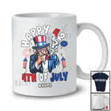 Personalized Happy 420 4th Of July; Humorous Uncle Sam Smoking Smoker; Custom Name Patriotic T-Shirt