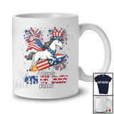 Personalized Happy 4th Of July; Amusing Custom Name Horse Riding Firecracker; Patriotic Farmer T-Shirt