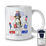 Personalized Happy 4th Of July; Joyful Custom Name Beagle Uncle Sam Drinking Beer; Patriotic T-Shirt