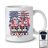 Personalized Happy 4th Of July; Lovely Custom Name Guinea Pig Sunglasses US Flag; Patriotic T-Shirt