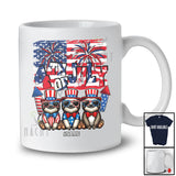Personalized Happy 4th Of July; Lovely Custom Name Sloth Sunglasses US Flag; Patriotic T-Shirt