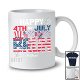 Personalized Happy 4th of July Bruh; Awesome Custom Name Patriotic American Flag; Fireworks T-Shirt