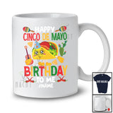 Personalized Happy Cinco De Mayo Birthday To Me; Adorable Custom Name Mexican Tacos; Family T-Shirt